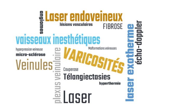 Nuages de tags: Télangiectasies; Laser endoveineux ; Laser exotherme ; fibrose ; plexus veinulaires ; varicosités ; Laser; veines inesthétiques ; micro-sclérose ; veinules; écho-doppler ; hyperthermie ; lésions vasculaires; hyperpression veineuse; Couperose